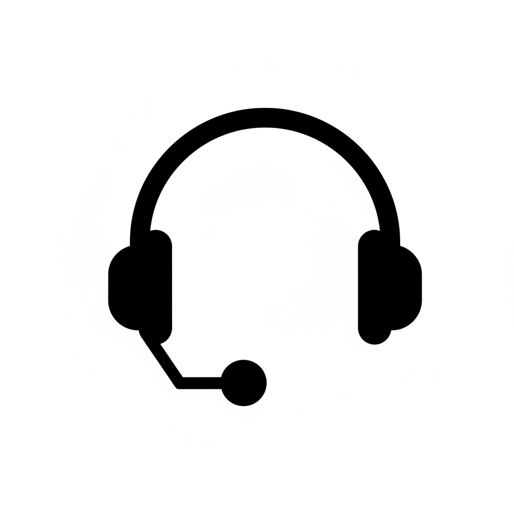 also create customer support icon in black